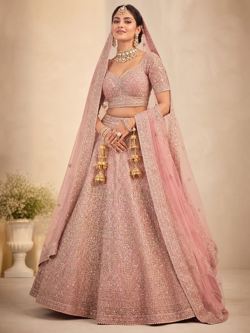 Bridal Lehenga on an AI model, created with Pixla AI