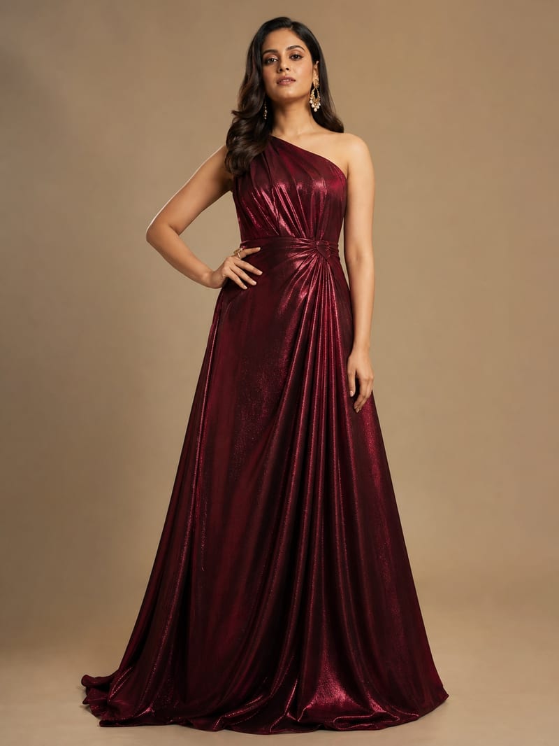 Evening Gown on an AI model, created with Pixla AI